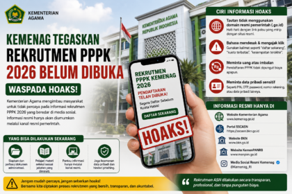 SimulasiCAT.ID - Kemenag Tegaskan Rekrutmen PPPK 2026 Belum Dibuka, Masyarakat Diminta Waspadai Hoaks