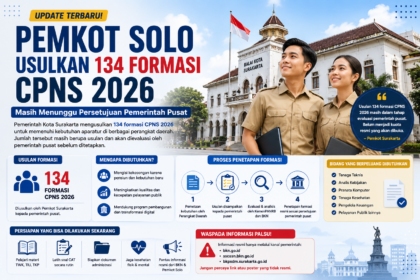 SimulasiCAT.ID - Pemkot Solo Usulkan 134 Formasi CPNS 2026, Peluang Rekrutmen ASN Mulai Terbuka Meski Masih Menunggu Persetujuan Pusat